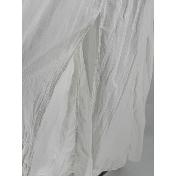 Free People Intimately White Gauze Cotton Long Nightgown Slip Dress Sz M - Picture 6 of 8